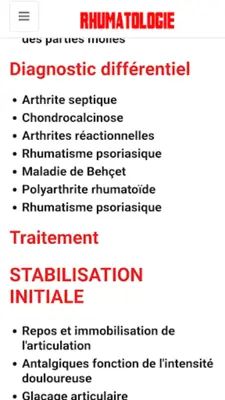 Rhumatologie android App screenshot 1